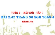 Bài 2.62 trang 56 SGK Toán 6 tập 1 Kết nối tri thức